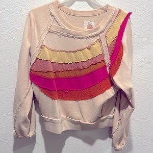 Free People Rainbow Sweatshirt